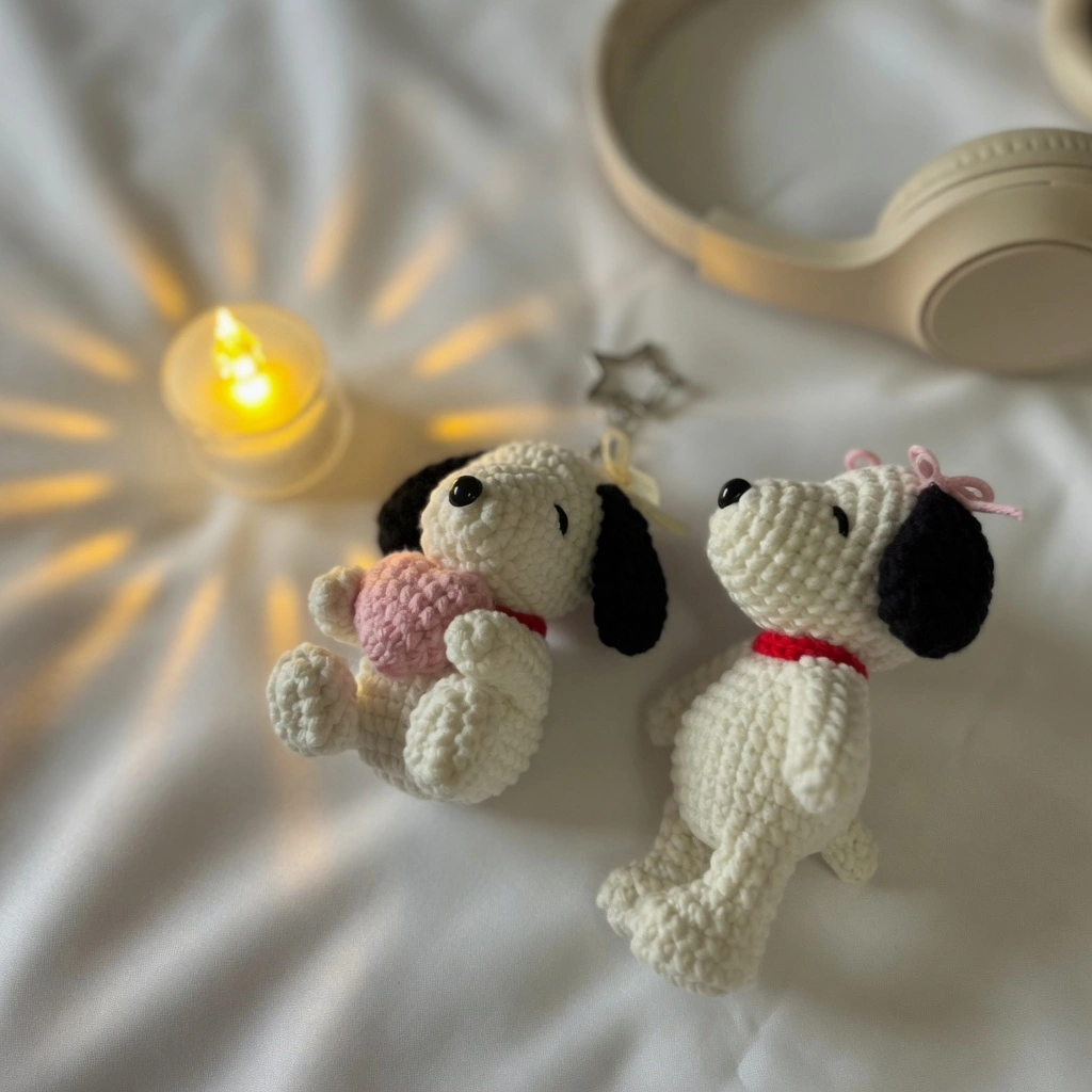 crochet snoopy keychain pattern, free snoopy amigurumi pattern, crochet snoopy pattern free, amigurumi snoopy keychain, crochet peanuts keychain