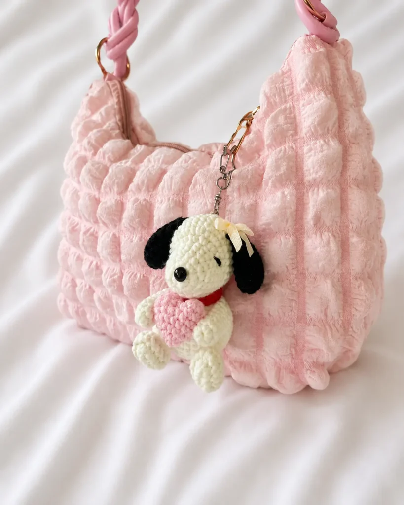 Free Snoopy Crochet Keychain Pattern DIY Adorable Amigurumi