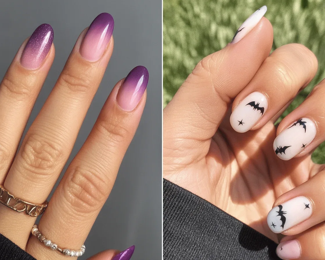 Collection of creative Halloween nails ideas for spooky season 2024
