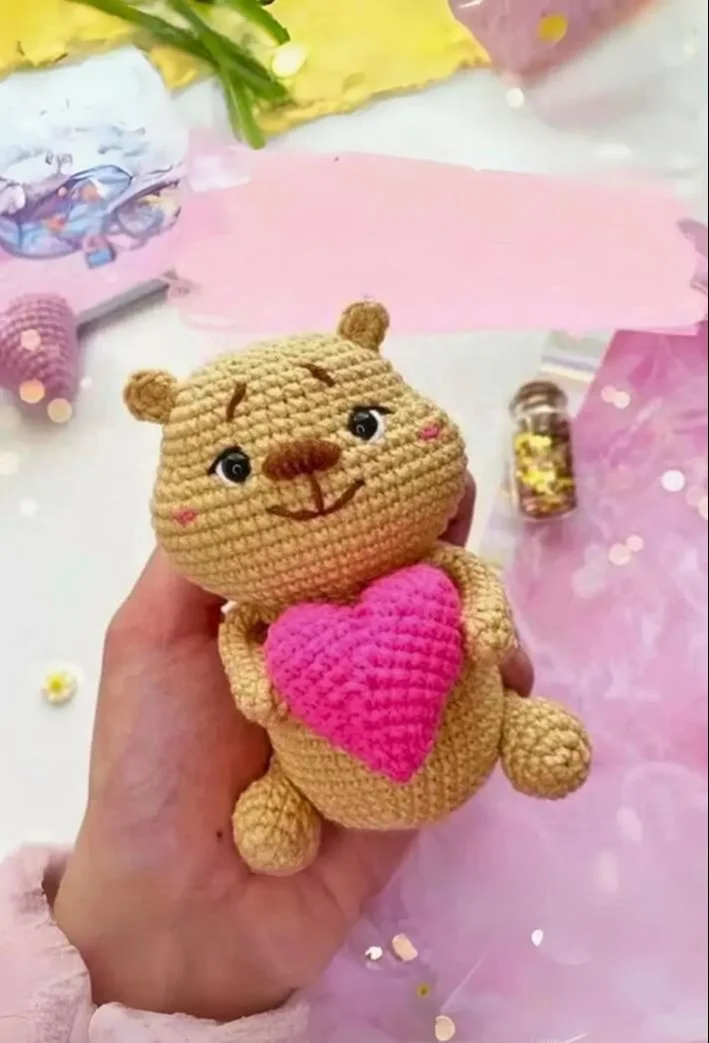 Cute Quokka With Heart Amigurumi