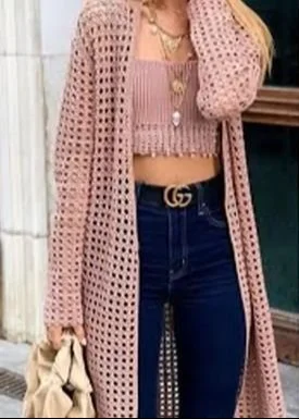 Easy crochet cardigan pattern for beginners from Trendcrochet.