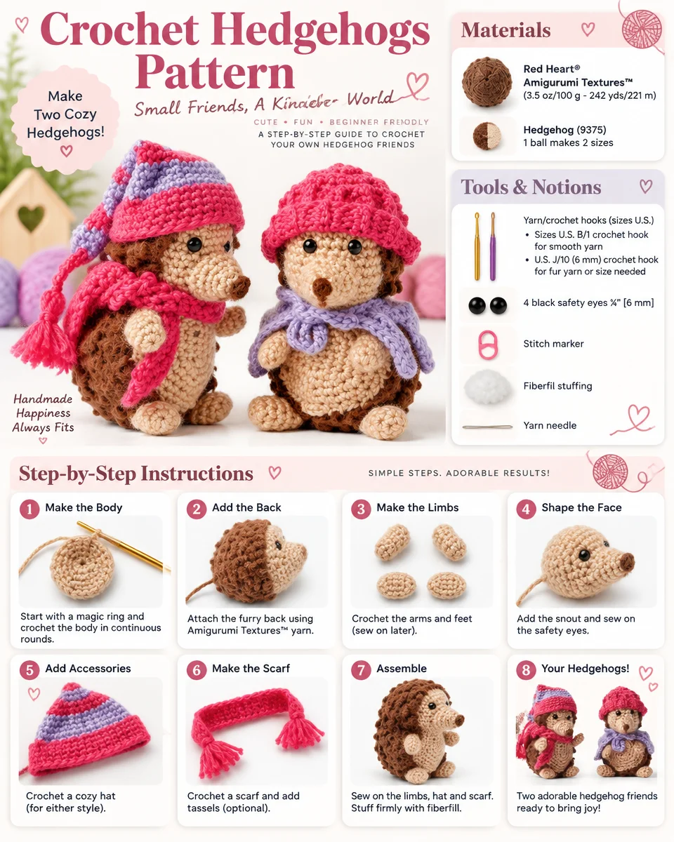 Amigurumi Crochet Hedgehogs Pattern