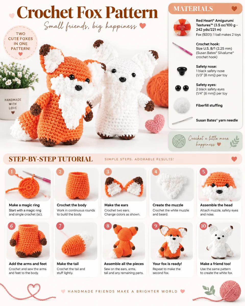 Amigurumi Fox Crochet Pattern