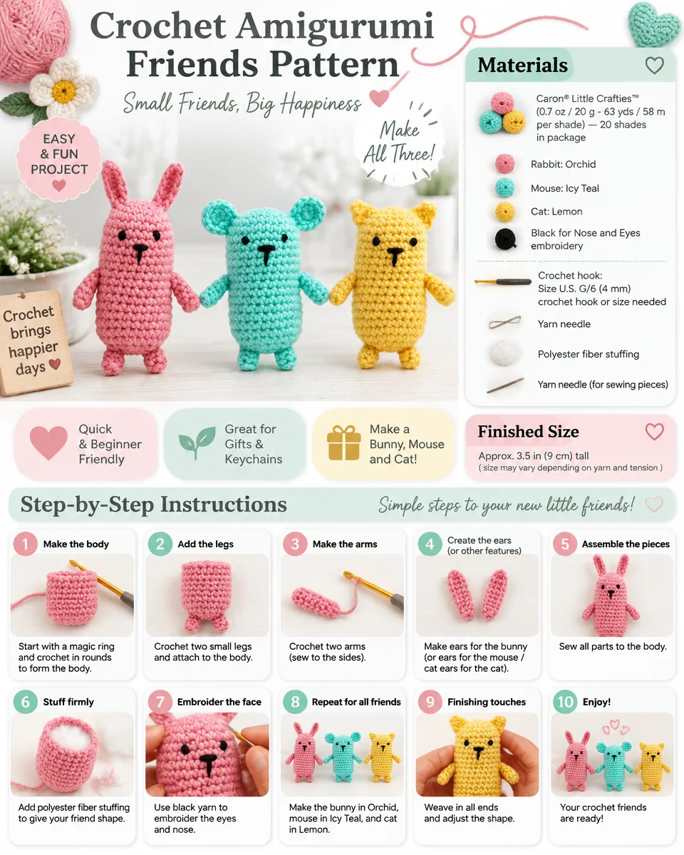 Amigurumi Friends Crochet Pattern