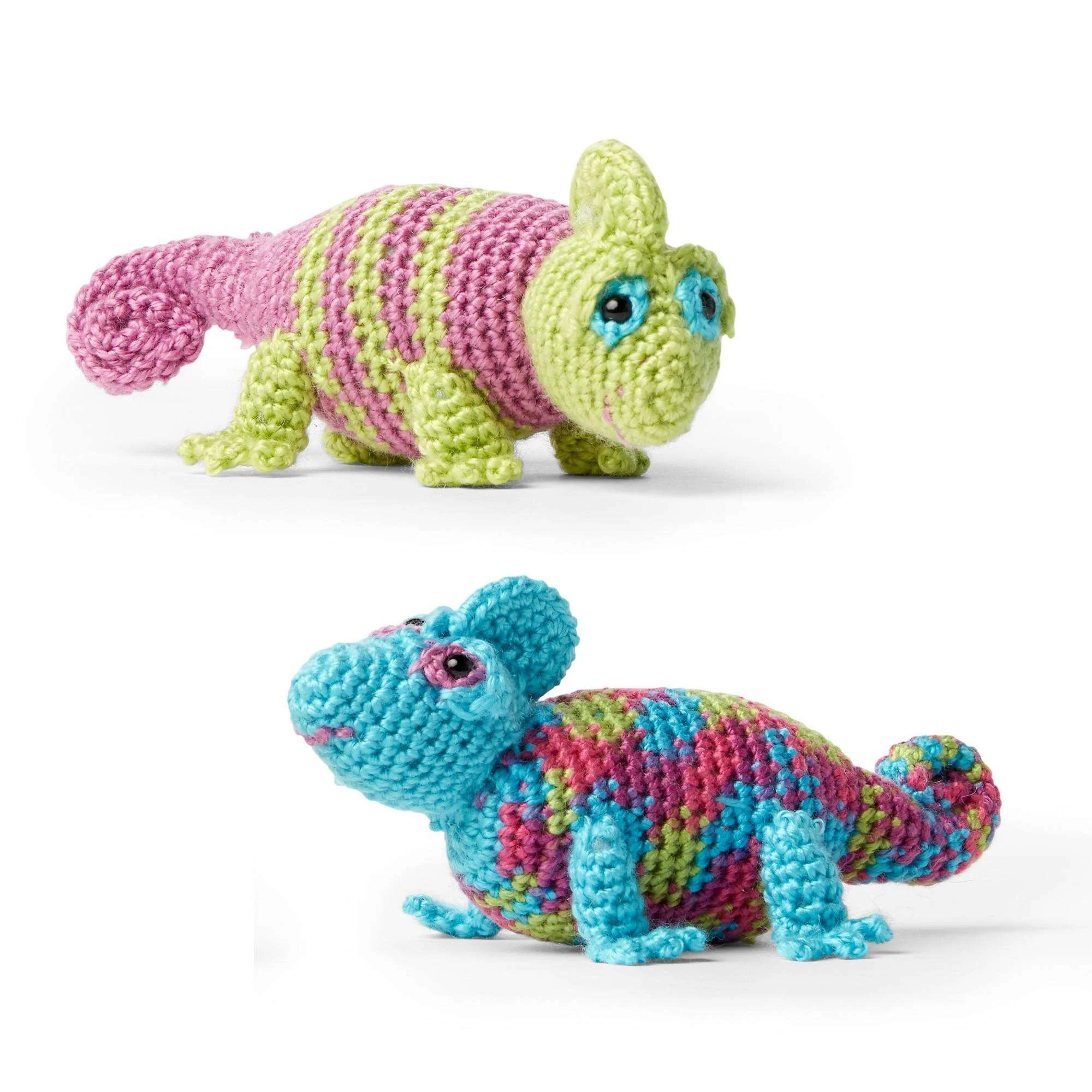 Colorful Crochet Chameleon Pattern