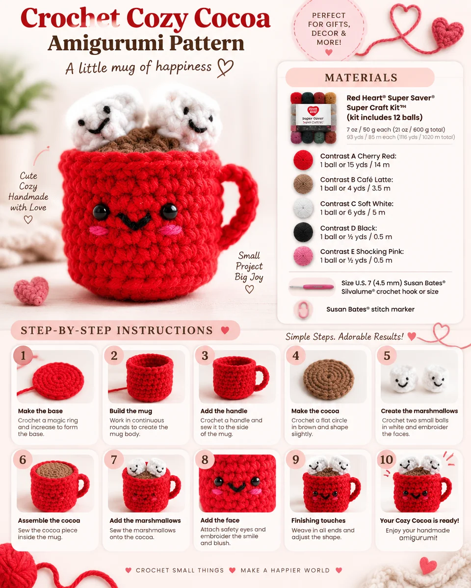 Cozy Cocoa Amigurumi Crochet Pattern