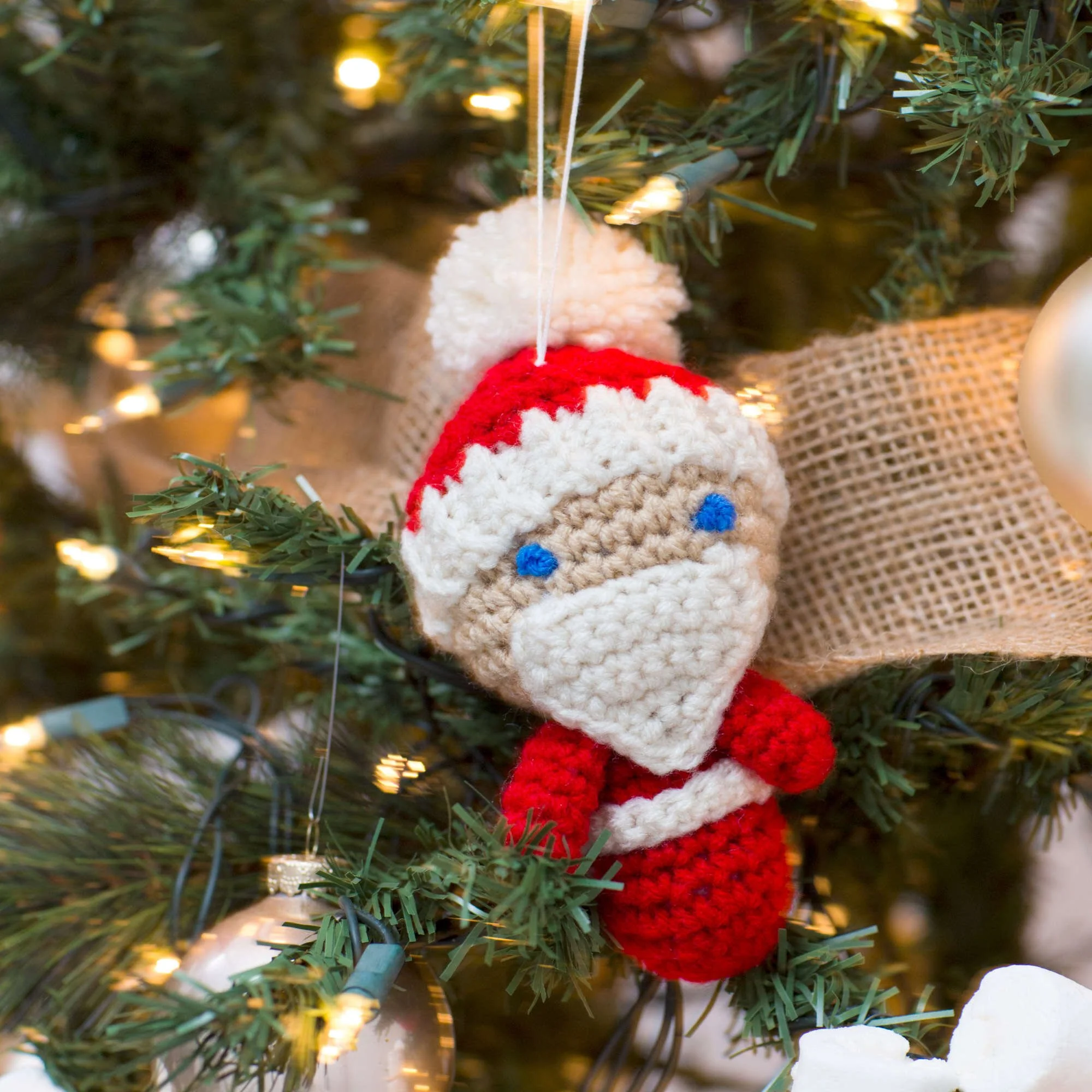 Crochet Amigurumi Santa Ornament Pattern