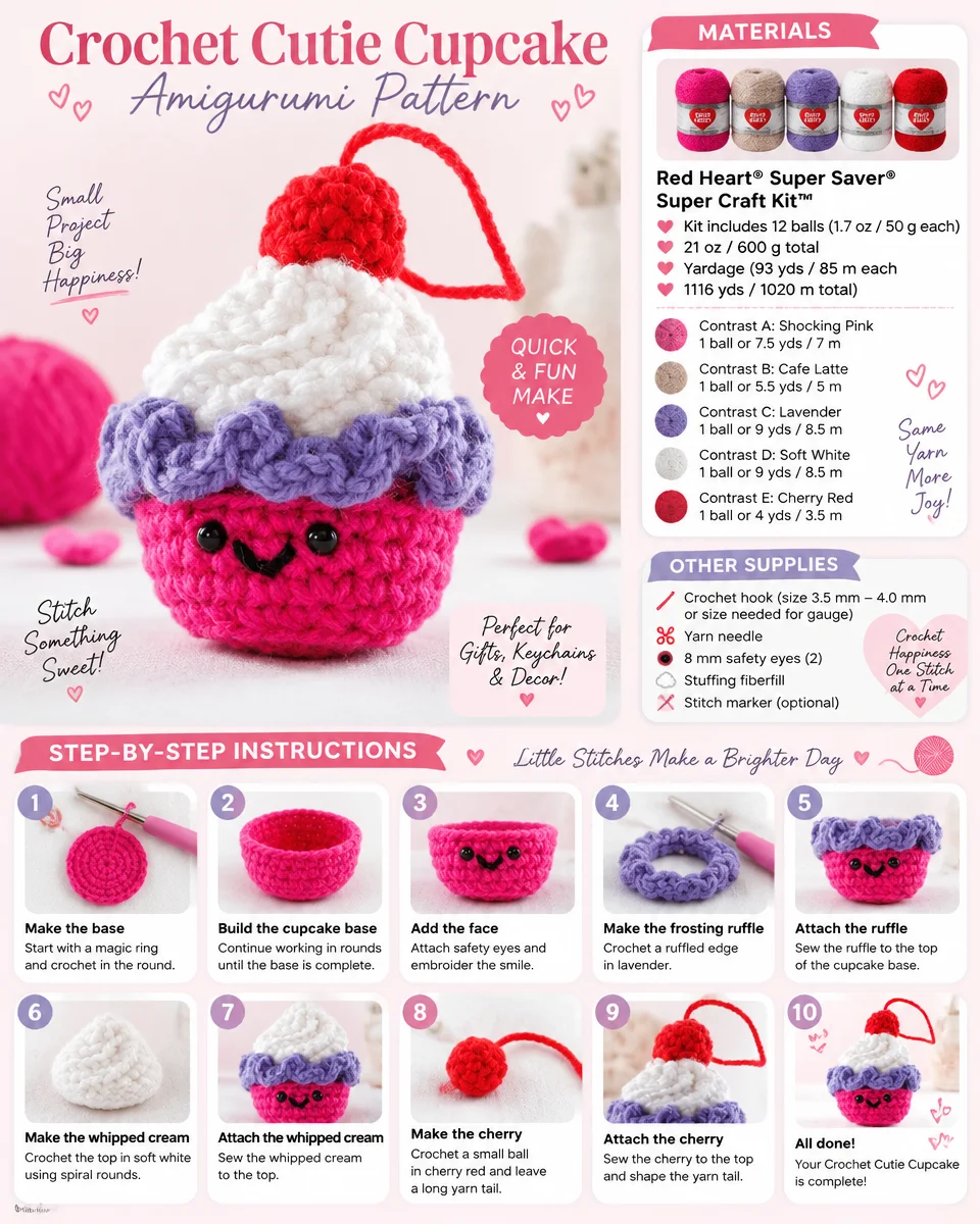 Crochet Cutie Cupcake Amigurumi