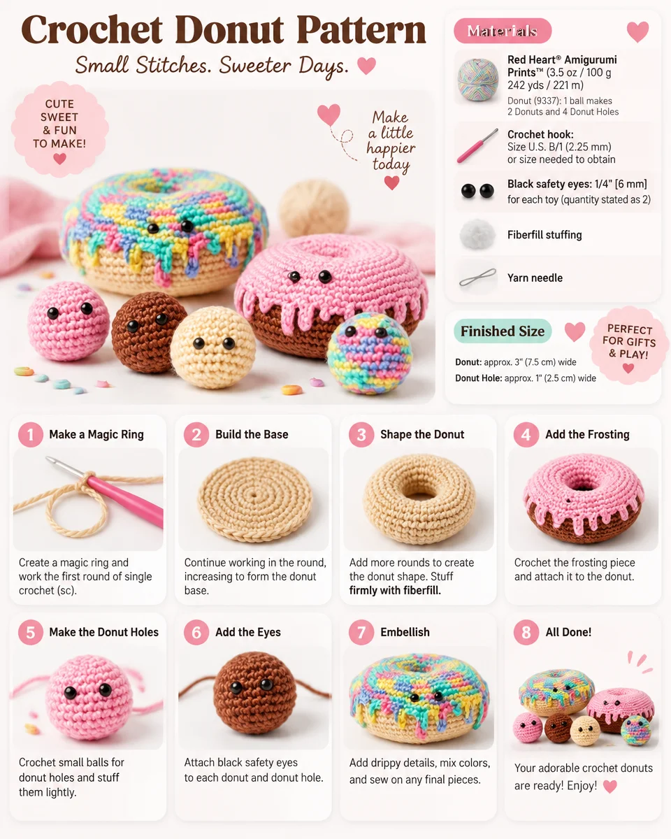 Crochet Donut Pattern: Adorable Amigurumi Tutorial