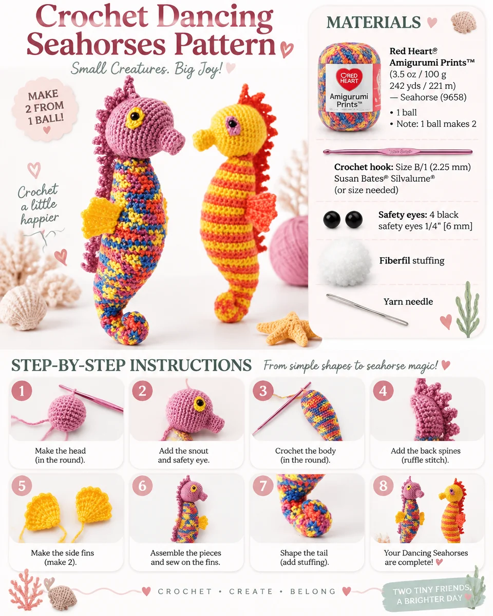 Dancing Seahorses Crochet Pattern