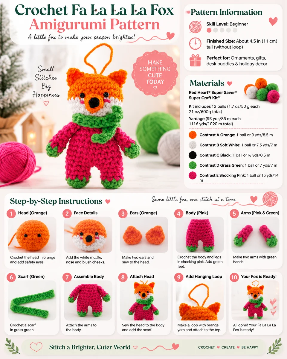 Fa La La La Fox Amigurumi Pattern