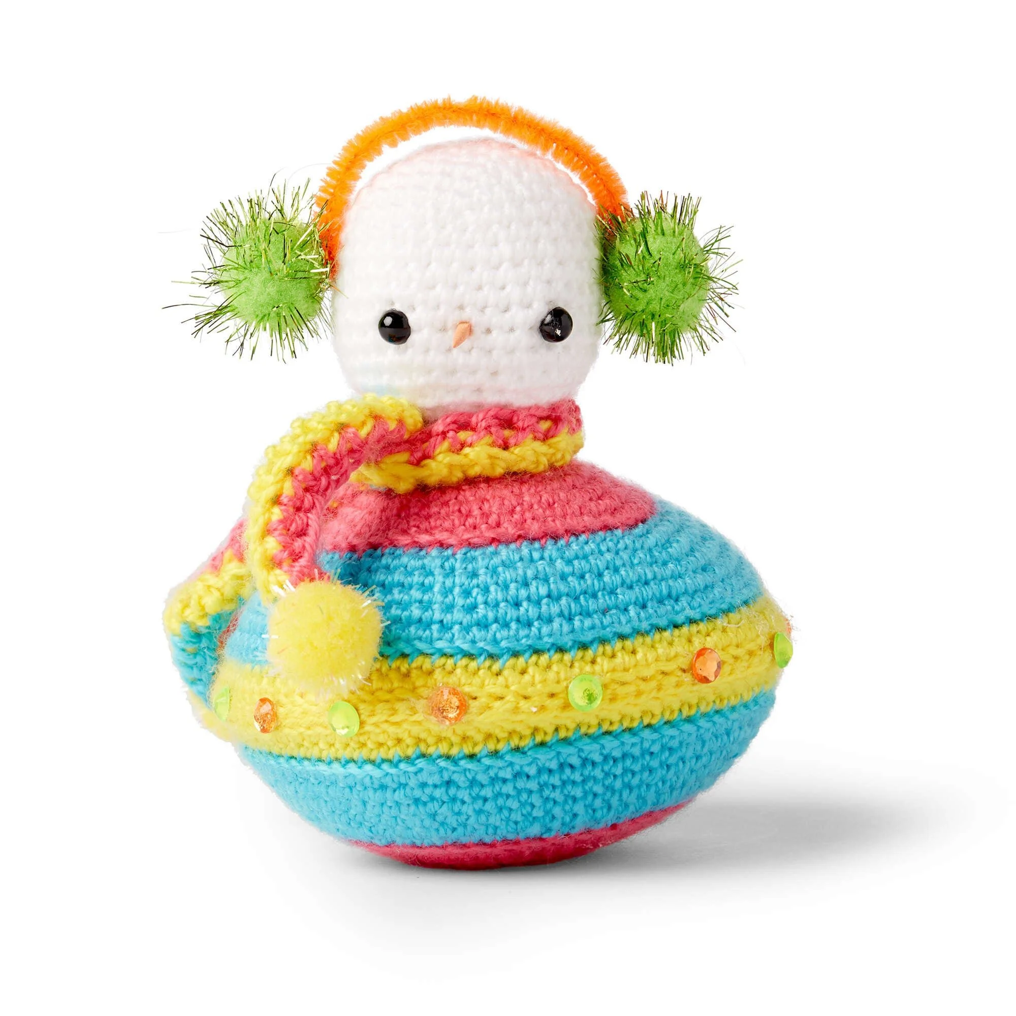Flying Saucer Crochet Snowman Pattern