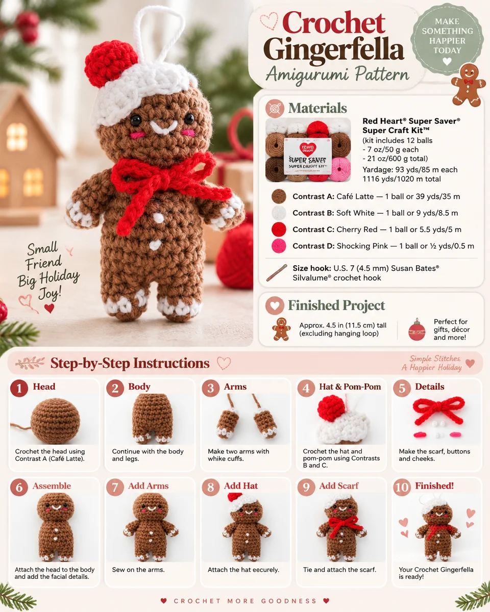 Gingerfella Amigurumi Crochet Pattern
