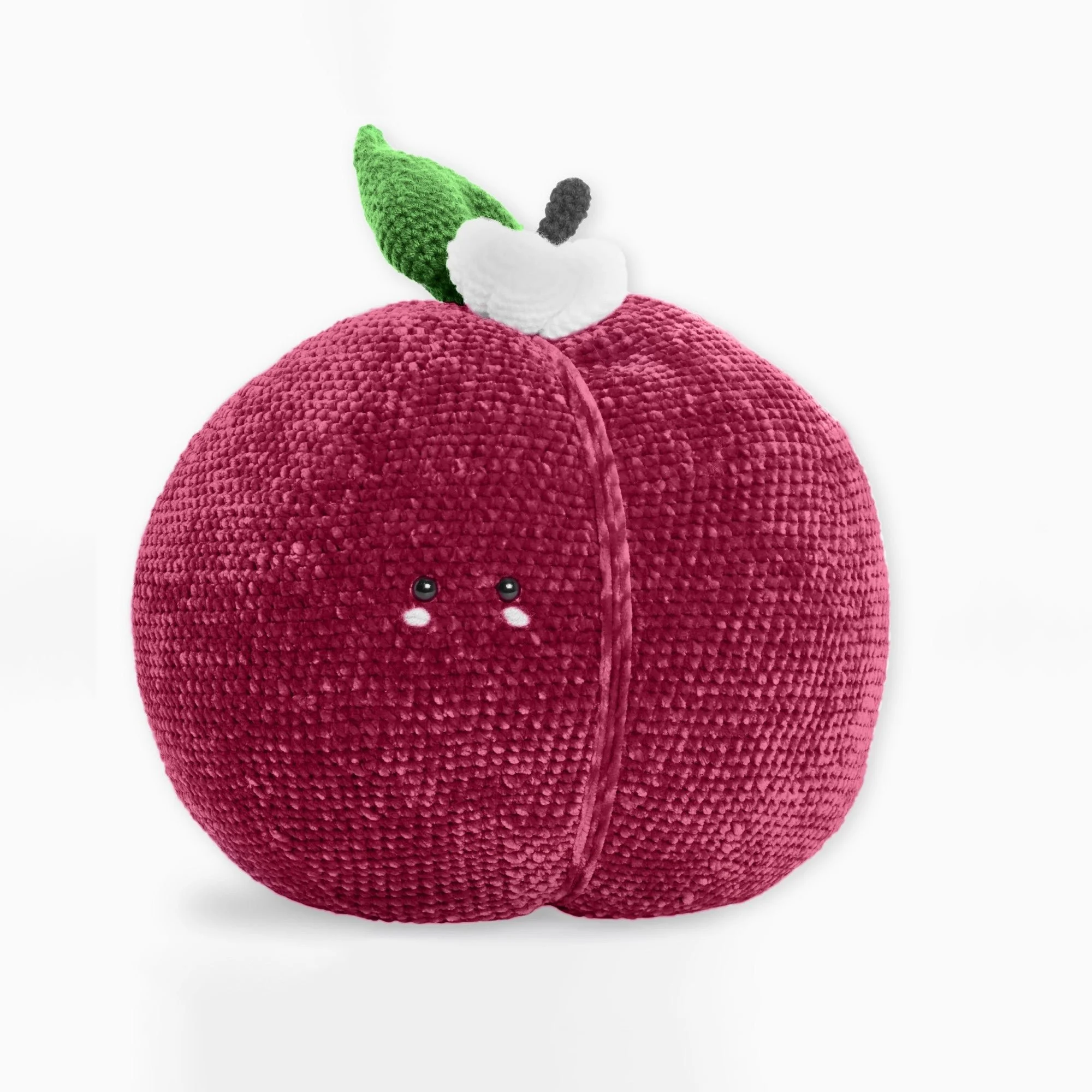 Peachy Plum Pillow Crochet Amigurumi Pattern