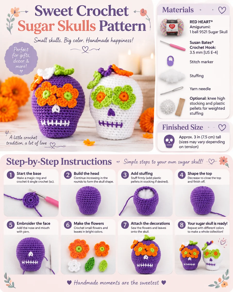 Sweet Crochet Sugar Skull Pattern