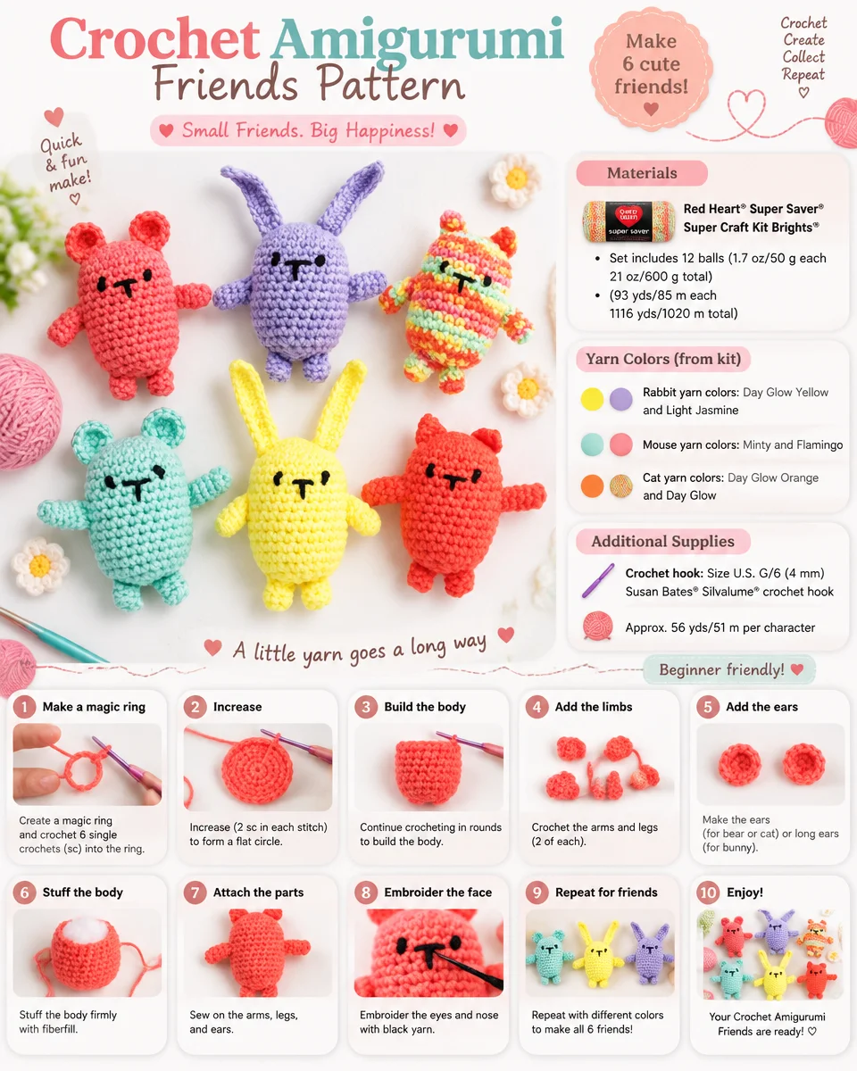Whimsical Amigurumi Buddies: Crochet Pattern Collection